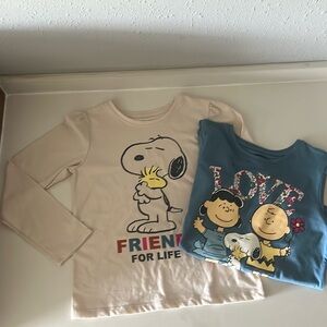 365 Kids + Peanuts Charlie Brown Long Sleeve T Shirt Bundle